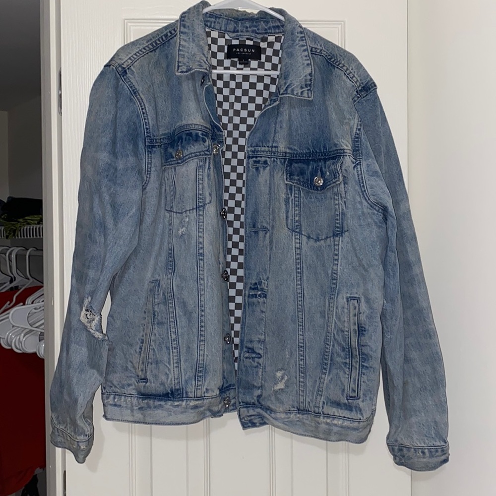 Jean distressed jacket